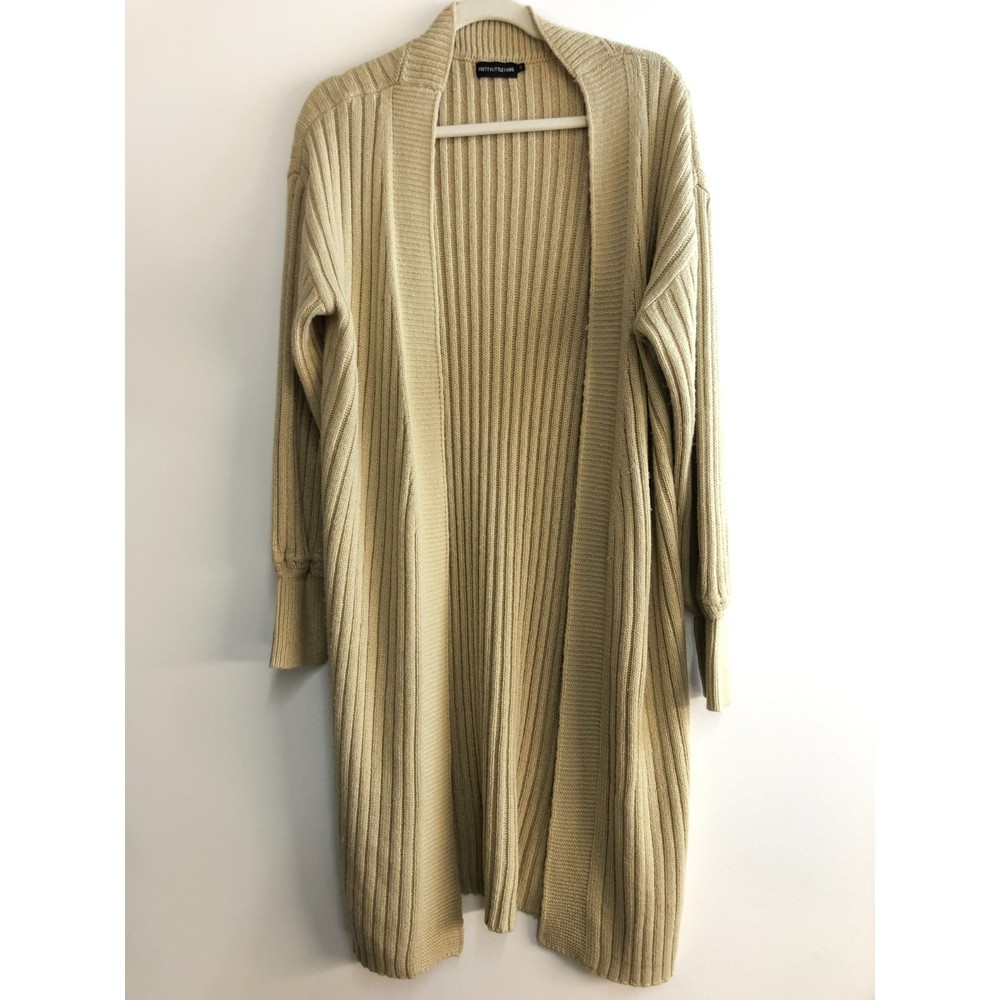 Pretty Little Thing Cream Long Sleeve Cardigan S